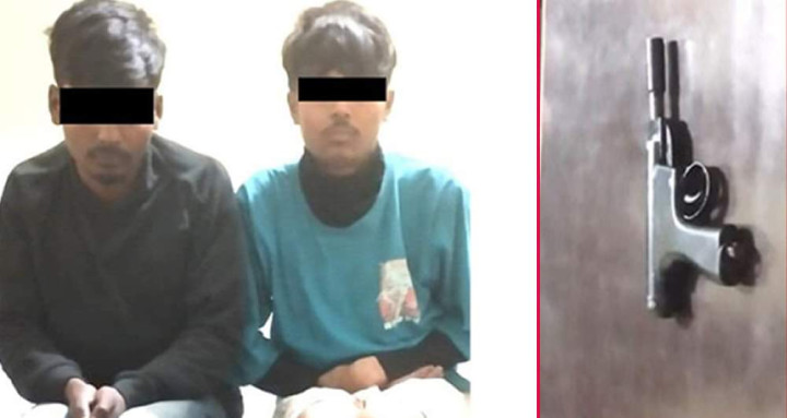 पेस्तोलसहित दुईजना पक्राउ