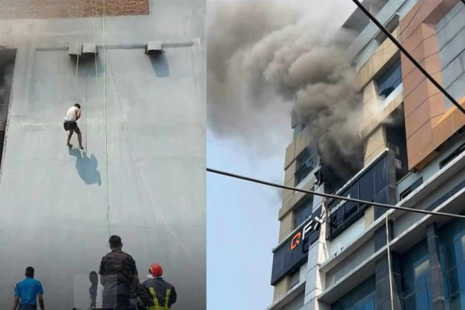 आगलागी भएको सेन्टर प्लाजाबाट १६ जनाको उद्धार