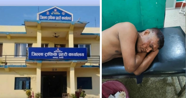 सर्लाहीमा ट्राफिक सहायक हबल्दार दासलाई कुटपिट