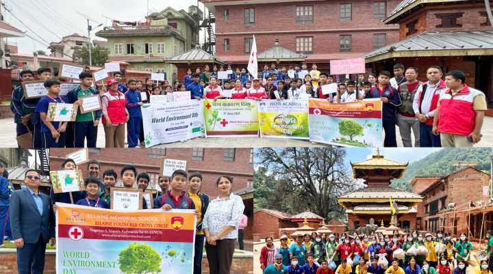 इलेनका बालबालिकाले गरे मन्दिर सरसफाइ